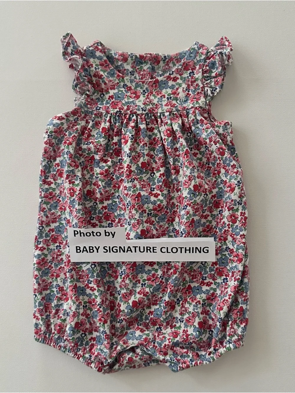 Ralph Lauren 3 Months Baby Girl Floral Romper Ruffle Spring Summer